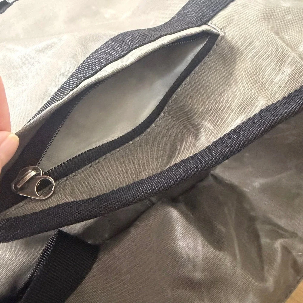 Mountain Khakis MK Jackson Hole Wyoming Backpack Olive Grey Coated Canvas